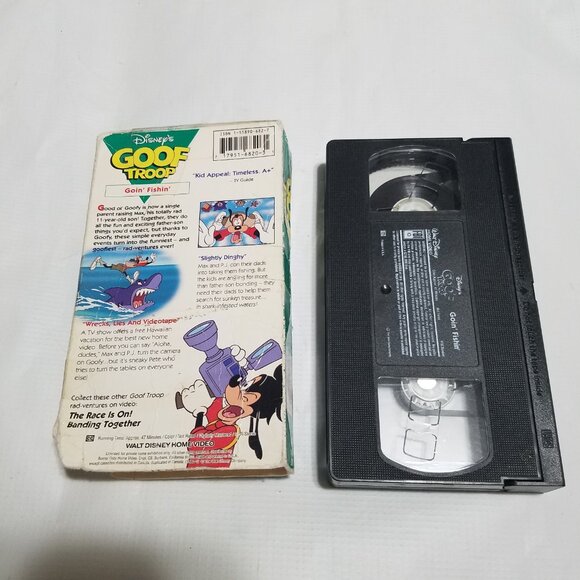 Goof Troop Goin' Fishin" Disney Afternoon 1993 VHS Goofy Max - Bundle & Save - Picture 2 of 2